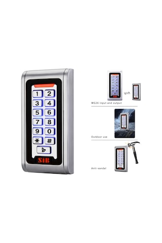 E2 Rfid Elektronik Şifreli Kartlı Kapı Açma Kilidi-Su Gçrmz Metal