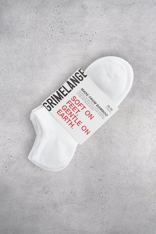 Zulıbel Düz Bamboo Kadın 3'lü Paket Patik Beyaz Çorap