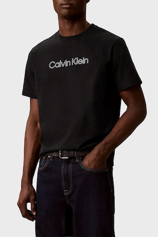 Calvin Klein % 100 Pamuk Relaxed Fit Logolu T Shirt Lv04lg812gub1 Erkek T Shirt Lv04lg812g Ub1 Siyah