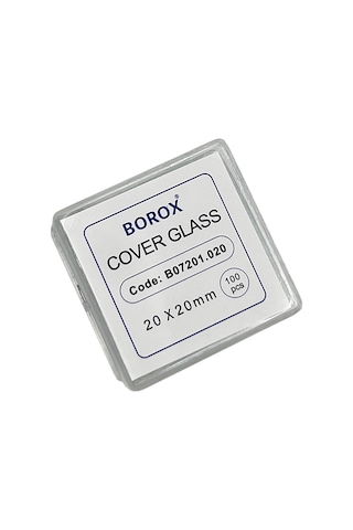 Borox Lamel Mikroskop Slayt İçin Cover Glass 20x20 MM 100'lü