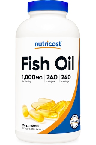Nutricost Fish Oil Balık Yağı 1000mg 560mg Of Omega 3 , 240 Soft