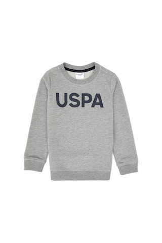 U.S. Polo Assn. Erkek Çocuk Gri Melanj Basic Bisiklet Yaka Sweatshirt 50307801-VR086