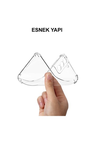 Tecno Spark 7 Kılıf Kamera Korumalı Şeffaf Airbag Antishock Köşe Korumalı Silikon Şeffaf Kapak