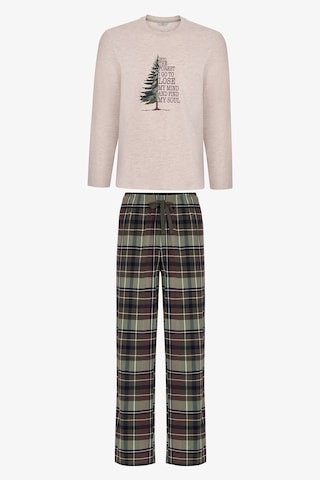 Penti Erkek Pine Forest Ekoseli Pantolon Uzun Kollu Pijama Takımı Çok Renkli