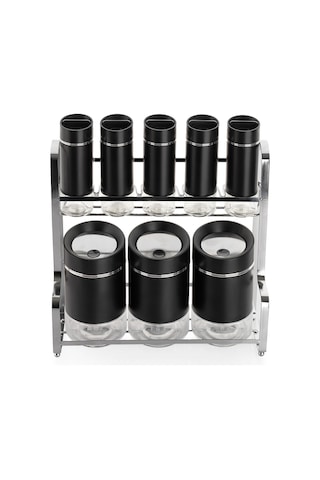 Schafer Silver Touch Baharat Takımı 9 Parça-siyah Siyah