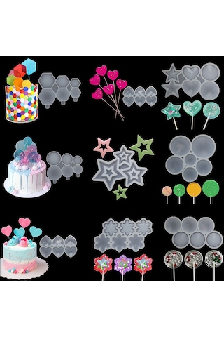 Soulader Sevimli Çiçek Desenli Yuvarlak Lolipop Kalıbı, Silikon Jöle Ve Çikolata Kalıbı, Pasta Süsleme Ve Dekorasyon Aksesuarları, Fırın Ve Mutfak Ürünleri, Epoksi Reçine Şeker Kalıbı Çok Renkli