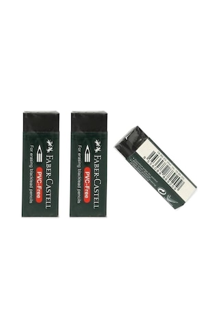 Faber Castell Kopya - Pvc Free No:20 Büyük Boy Siyah Silgi 3 Adet