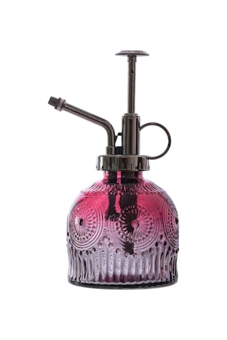 Şık Tasarımlı Ev Bahçe Saksı Çiçeklerine Özel Cam Bitki Sulama Fıskiyesi Kolonya Şişesi 200ml Kırmzı