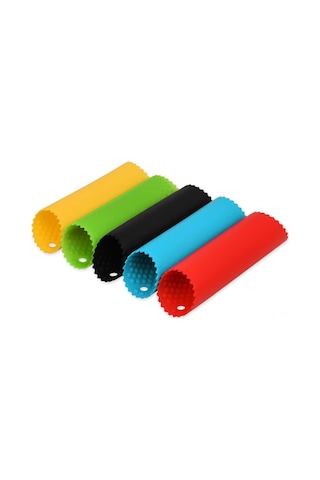 Youtek 5'li Set Silikon Sarımsak Soyucu - Renkli Mutfak Aleti Sarımsak Soyma Silindiri Çok Renkli