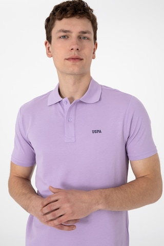 U.S. Polo Assn. Erkek Regular Fit Polo Yaka Lila Basic Tişört 50306007-VR034