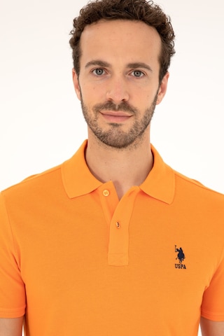 U.S. Polo Assn. Erkek Slim Fit Polo Yaka Turuncu Basic Tişört 50279613-VR051