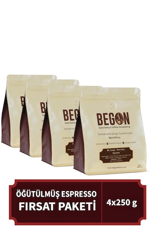 Nord Kivu Premium Espresso Öğütülmüş Kahve Fırsat Paketi 250g X 4 Adet Espresso