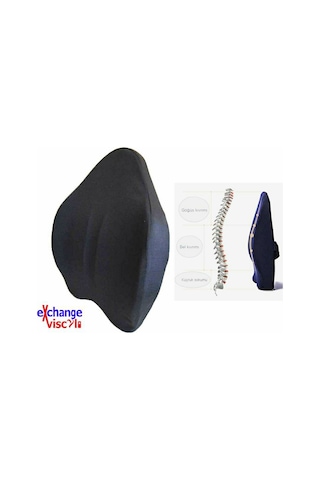 Viscoli Yastık Bel Yastığı Ortopedik Destek Yastık Oturma Minder Cırt Cırtlı Lastikli