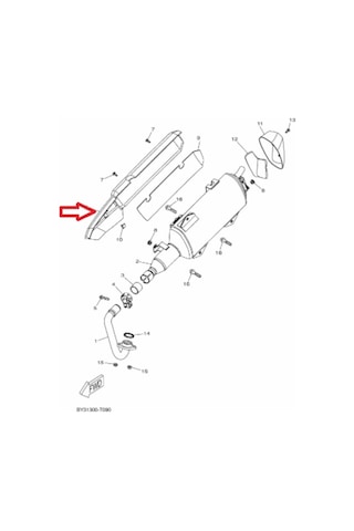Yamaha Xmax 250-300 Egzoz Koruma Kapağı 2018-2024 B74-E4718
