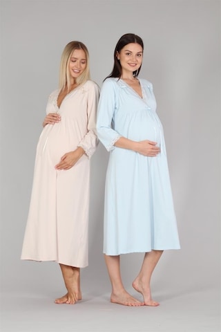 Bone Club 5302 Mavi Hamile Lohusa Gecelik 001