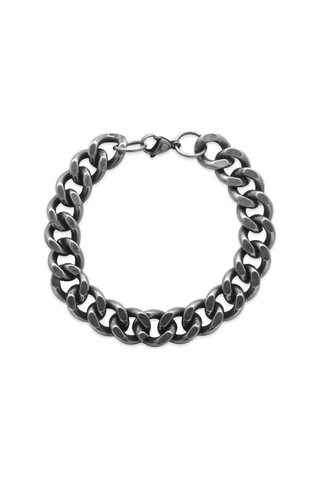 Eskitme Renk Gurmet Zincirli Modern Tasarım Erkek Çelik Bileklik Çelik