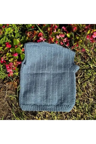 Uretti - Talia 8659 - 8748 El Örgüsü Mavi Erkek Çocuk Süveter - 2 Yaş Mavi