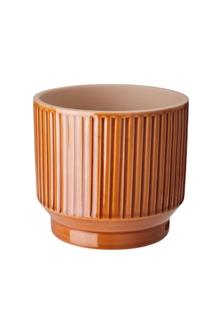 Seramik Saksı, Kahverengi, 12 Cm 3 Adet