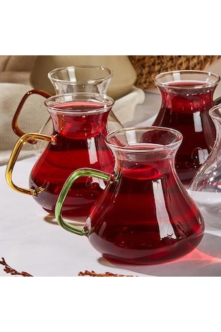Perotti Ehl-i Keyf Luster Renkli 6'lı Çay Bardağı Seti 200 Ml Sku: Smg8690010590053