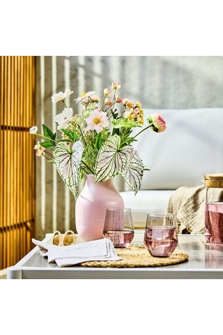 Ikea Smycka Yapay Buket, Pembe-beyaz, 60 Cm, İç-dış Mekan