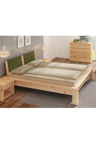 Masifart_Mobilya Masifart Ladin Ahşap Karyola Klasik Ladin Yatak Başlığı Çift Kişi