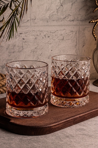 Snippy Madrid - 2'li Cam Bardak 250 Ml El Yapımı Meşrubat Bardağı