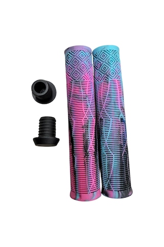 17 Cm Mtb Bmx Freeride Elcik Silikon Bisiklet Elcik Kaymaz Yapı Dirt Jump Bisiklet Elciği Pembe Turkuaz Mor - Pembe