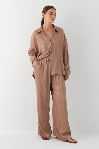 Dökümlü Oversize Takım Vizon Vizon