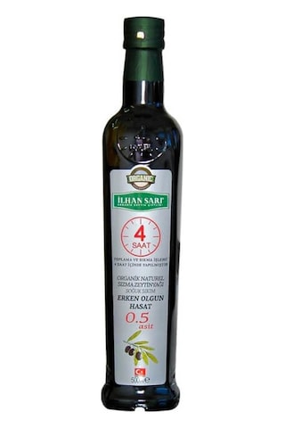 İlhan Sarı 4 Saat Organik Erken Olgun Hasat Sızma Zeytinyağı 500 ML