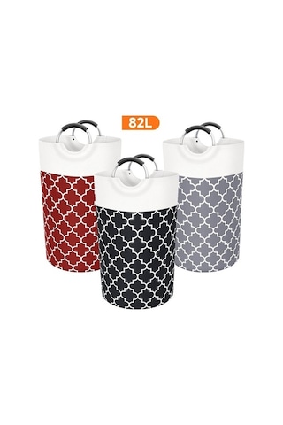 Novahub Kırmızı 82l Katlanır Çamaşır Sepeti, Elbise Çantası, Yatak Odası İçin Kırmızı
