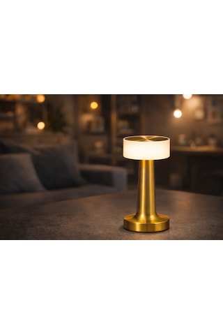 Cata Ct 8436 Denver Gold Kasa Şarjlı Masa Lambası 3 Renk