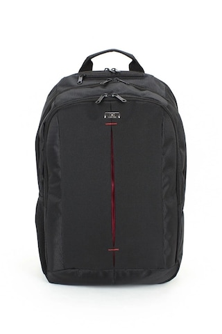 Case Club Büyük 17 İnç Laptop Gözlü Mat Destekli Çok Bölmeli Sırt Siyah