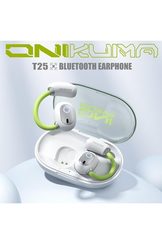 Onıkuma T25 Sport Kablosuz Bluetooth Kulaklık Beyaz