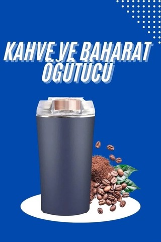 Yeni Nesil Kahve Ve Baharat Öğütücü Paslanmaz Çelik Kahve Değirmeni Açık Gri
