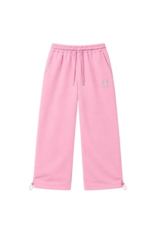 Zaee Spider Nakışlı Ayarlanabilir Paça Premium Baggy Eşofman Altı Pembe