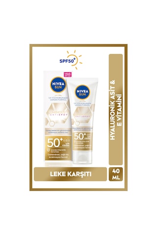 Luminous630 Leke Karşıtı Güneş Koruyucu Yüz Kremi 40ml, Spf50, Hyalüronik Asit, E Vitamini, Uva/uvb