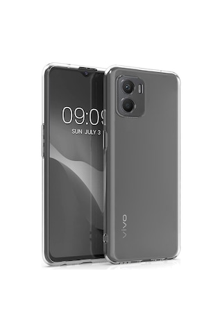 FitCase Vivo Y15s Kılıf Kamera Korumalı Silikon Şeffaf Arka Kapak
