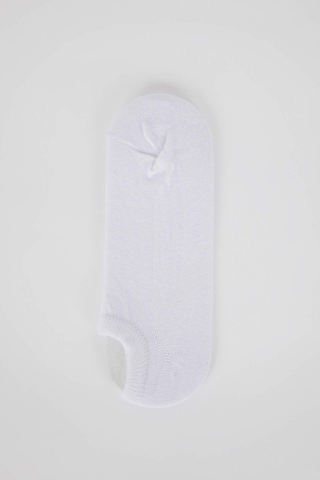 Defacto Kadın Pamuklu 3'lü Sneaker Çorap K5974AZNSWT1 Beyaz