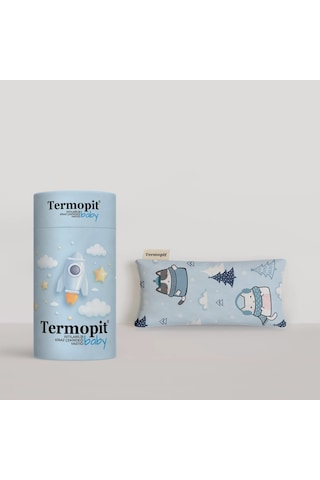 Termopit Kiraz Çekirdeği Yastığı Baby Mavi Kılıf Hediyeli