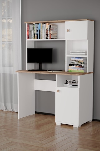 Meta Çalışma Masası Atlantik Çam Beyaz Atlantik Çam Beyaz