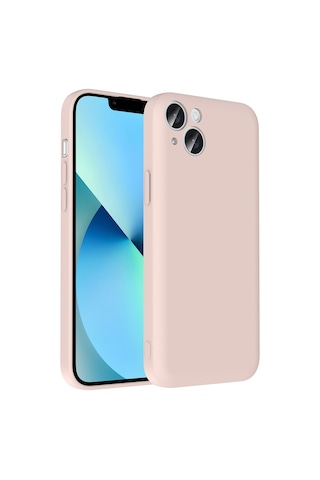 Apple Uyumlu iPhone 13 Kılıf Kamera Korumalı Kartlık Hazneli Zore Vitra Kapak Pembe