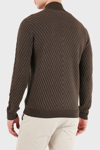 Emporio Armani Yünlü Fermuarlı Dik Yaka Kazak Erkek Kazak Em006316 Af27942 F6030 Kahve