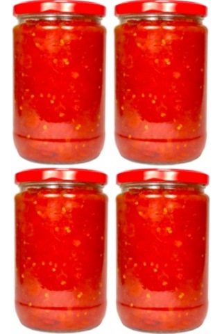 Ev Yapımı Domates Sosu / Menemen Sosu 650 Gr - 4'lü Paket  (Cam K
