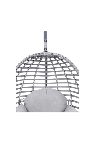 Niron Royal Rattan Bahçe Salıncağı Gri - Minderli Modern Salıncak
