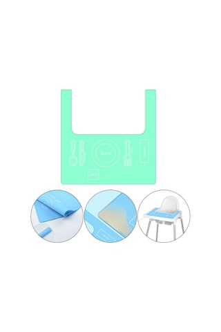 Homyl Mama Sandalyesi Placemat Bpa Free Silikon Baby Type3-yeşil Type3 Yeşil