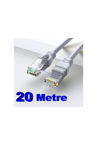 20mt 20 Metre +tv Fiber Adsl Modem Bilgisayar Arası Ethernet Internet Kablosu Ağ Network Sku: Smgstkedbcd95ab4