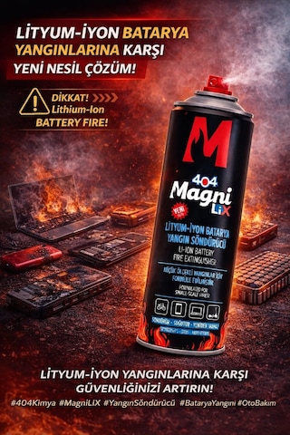 404 Magni Lityum-iyon Batarya Yangın Söndürücü Sprey 500 Ml - Elektrikli Yangın Söndürme Spreyi