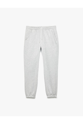 Koton Beli Lastikli Cep Detaylı Basic Jogger Eşofman Altı Gri Melanj 6wak40210nk GRİ MELANJ
