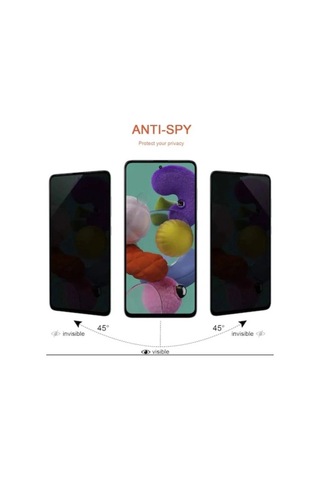 Hubrendy Tedarik Samsung A33 Uyumlu Hayalet Ekran Gizli Tam Kaplayan Kırılmaz Cam Seramik Ekran Koru