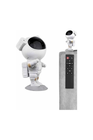 Gece Lambası Astronot Bluetooth Hoparlörlü Galaksi Işık Projektörü Çok Renkli 07831555